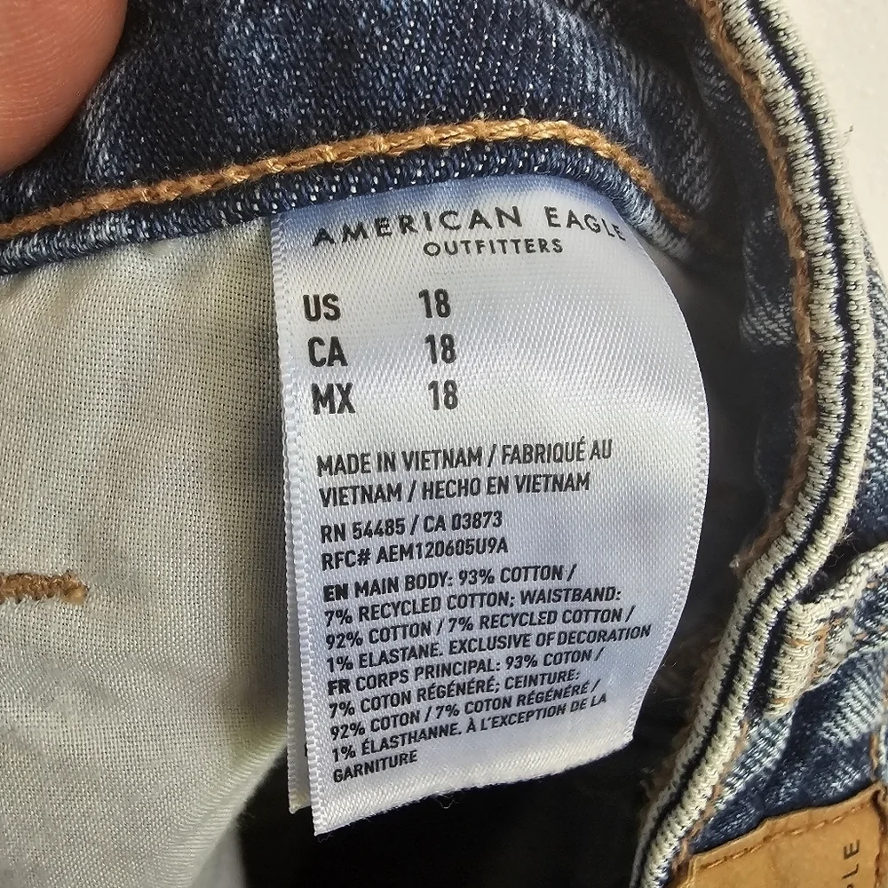 American Eagle Highest Rise Ripped Baggy Shorts
